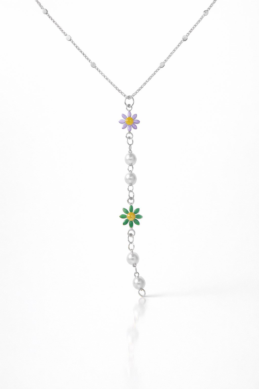Blossom İnci Çiçek Kolye – Gümüş (3)