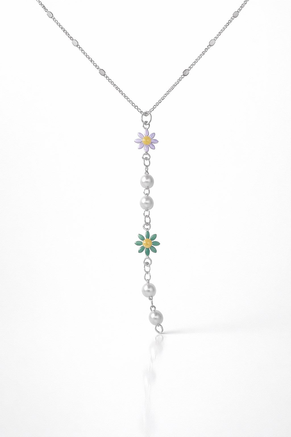 Blossom İnci Çiçek Kolye – Gümüş