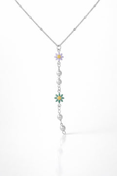 Blossom İnci Çiçek Kolye – Gümüş